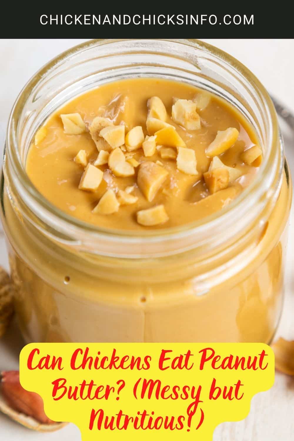 Can Chickens Eat Peanut Butter? (Messy but Nutritious!) poster.
