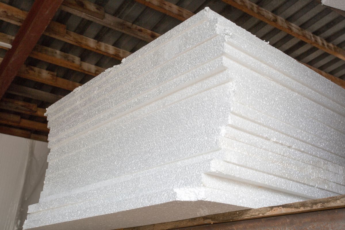 A pile of styrofoam boards.