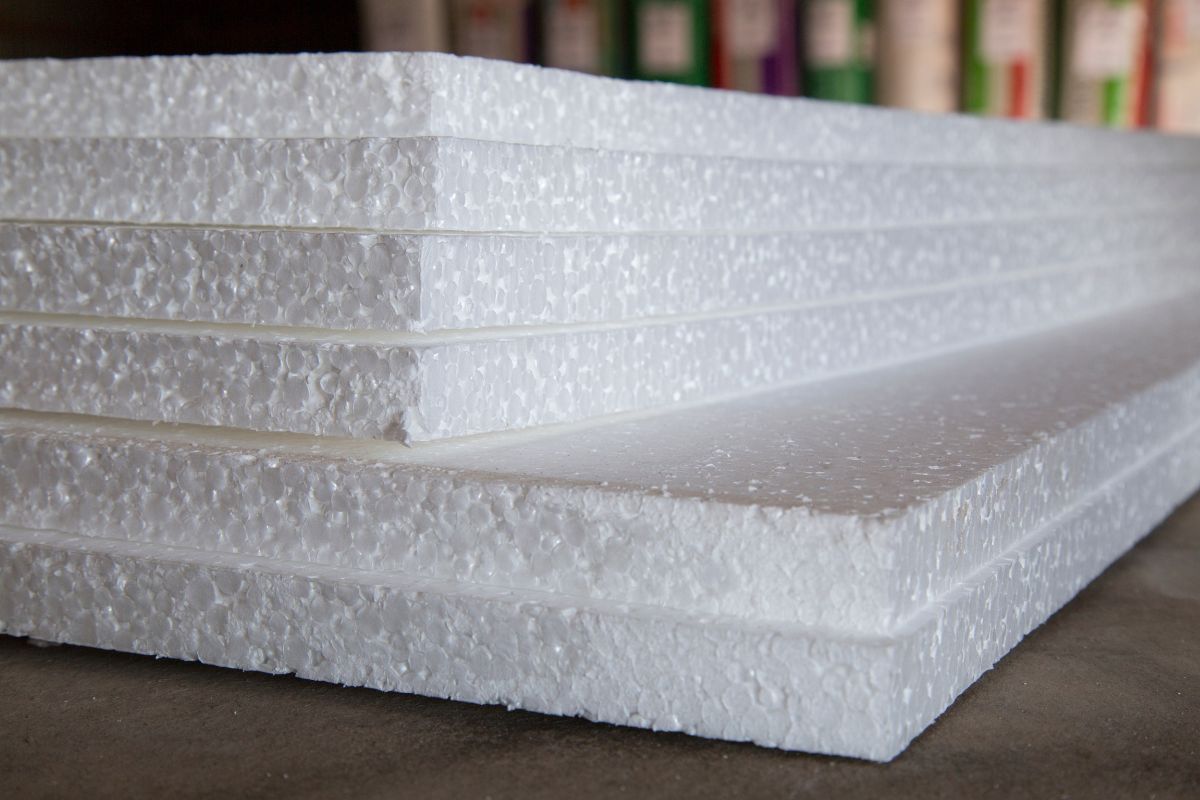 A pile of styrofoam boards.