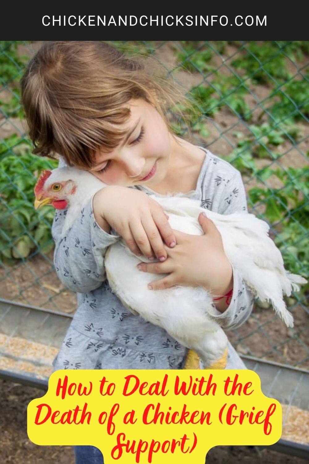 How to Deal With the Death of a Chicken (Grief Support) poster.
